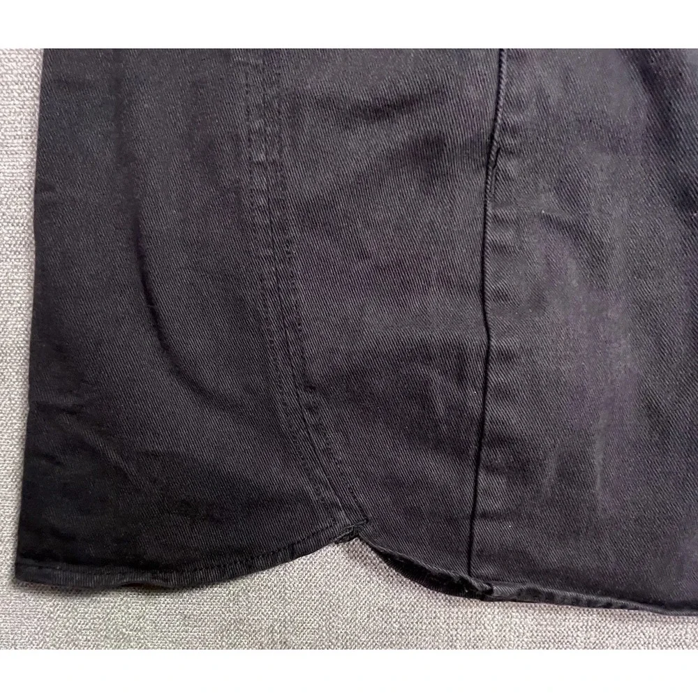 PacSun Womens 27 Black Denim Asymmetric Hem Mini Skirt Side Zip Streetwear